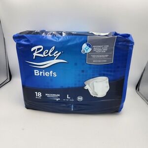 Rely Unisex‎ Disposable Briefs Adult Large 18 Count Pack
